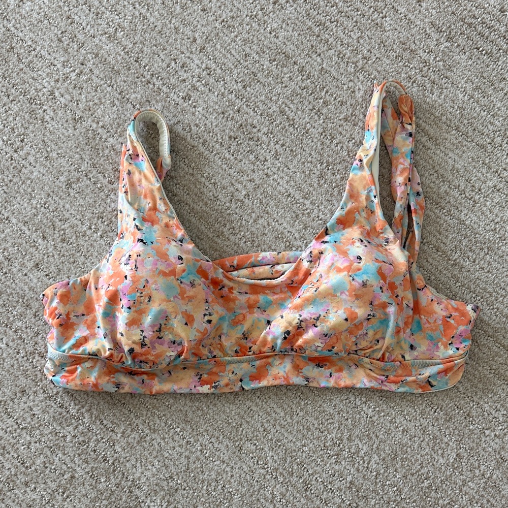Prana floral bikini top size large